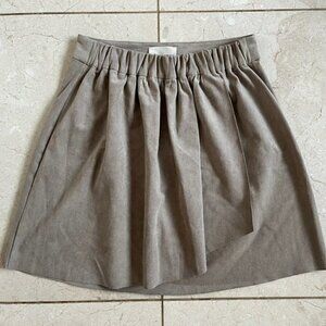 ARITZIA Wilfred Free Faux Vegan Suede Mini  Wrap‎ Skirt Taupe Tan XS a line